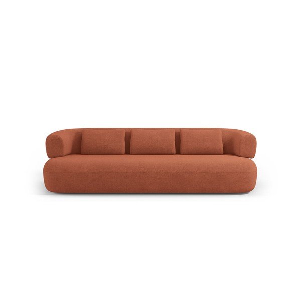 Terakotos spalvos sofa iš boucle 200 cm Jenny – Micadoni -image-3