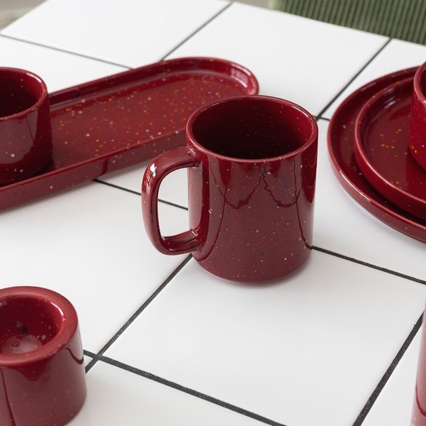 Bordo spalvos iš porceliano puodelis 330 ml Fika – ONA-image-1