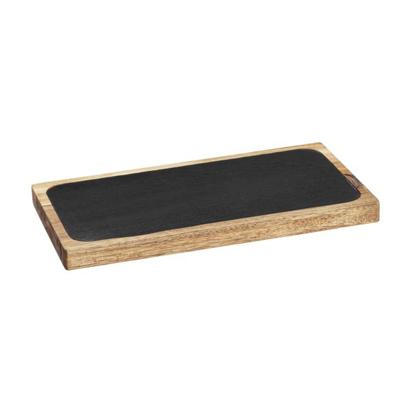 Serviravimo padėklas juodos spalvos/natūralios spalvos iš medienos 30x15 cm – Wenko