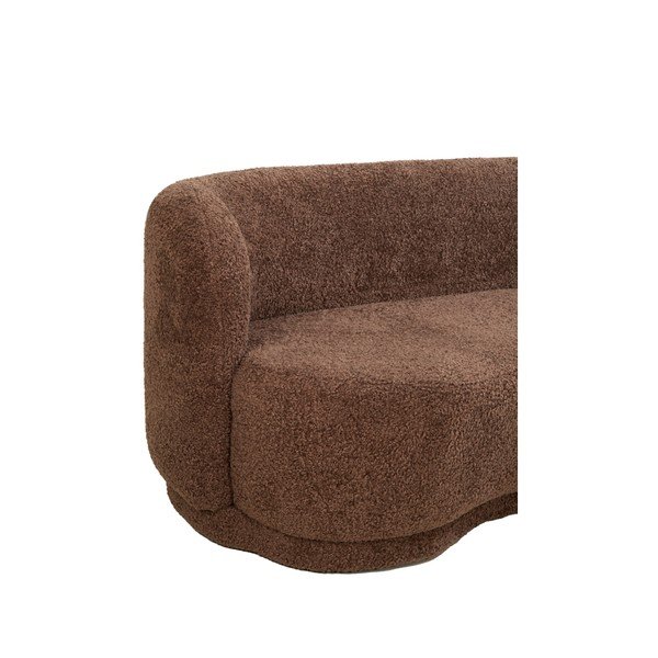 Iš boucle sofa tamsiai rudos spalvos 175 cm Amelie – Light & Living-image-3