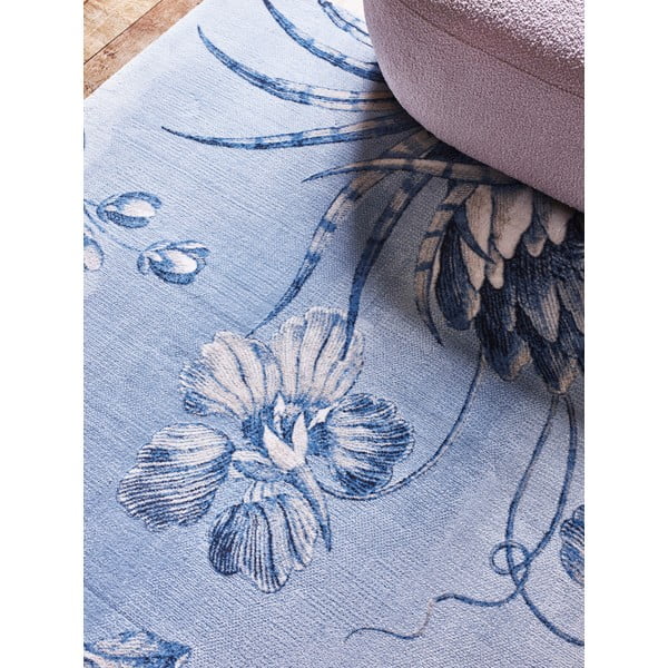 Kilimas iš vilnos šviesiai mėlynos spalvos 300x400 cm Talwin – Agnella-image-2