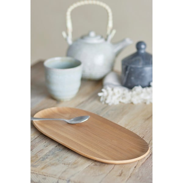 Iš ąžuolo medienos dekoratyvinis padėklas 15x31 cm Leyton – Bloomingville-image-1