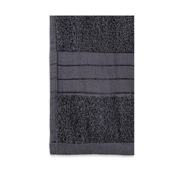 Iš frote audinio iš medvilnės vonios rankšluosčiai antracito spalvos 2 vnt. 70x140 cm – Good Morning-image-1