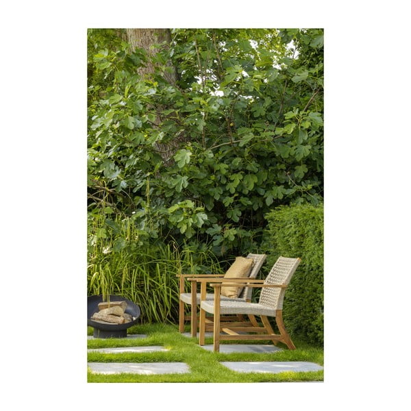 Medžio masyvo sodo krėslas smėlio spalvos/natūralios spalvos Copper – Exotan-image-2