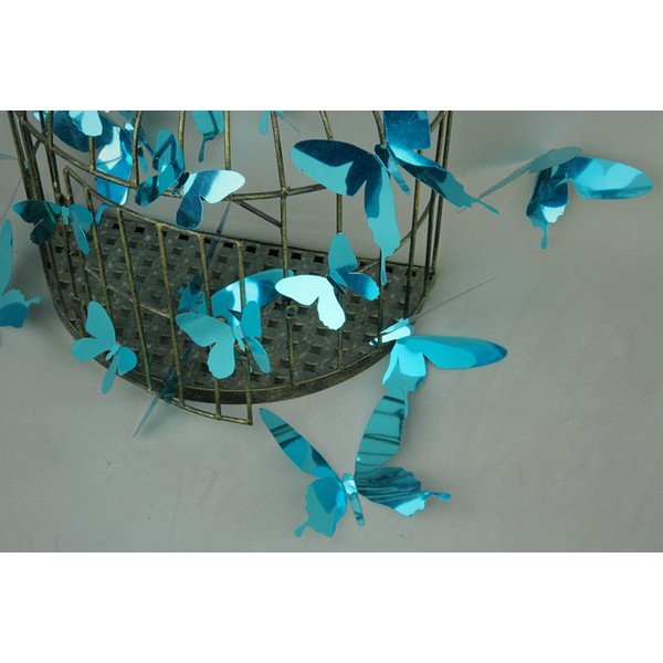 12 mėlynų lipnių 3D lipdukų rinkinys "Ambiance Butterflies-image-3
