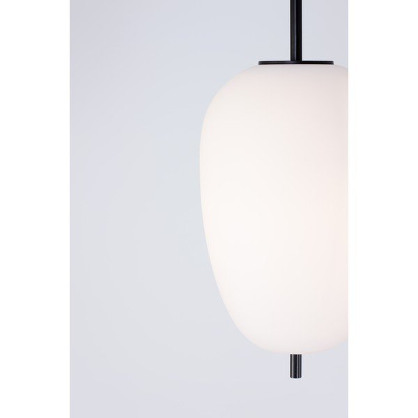 Baltos spalvos/juodos spalvos iš stiklo kabantis šviestuvas ø 27 cm Lato – Nova Luce-image-1