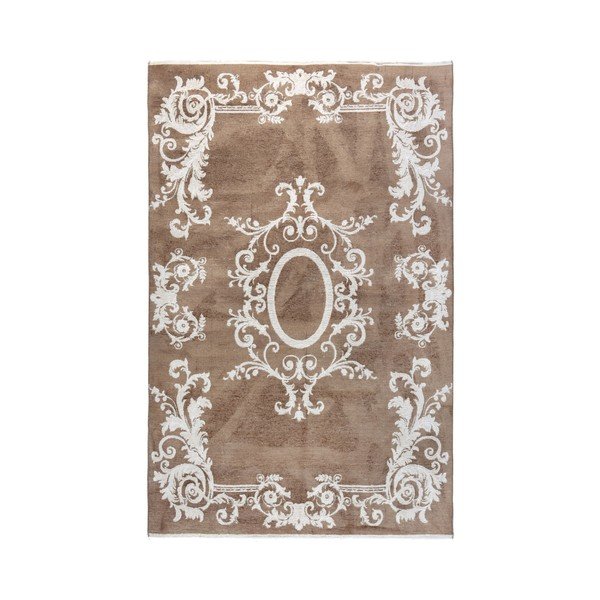 Dvipusis baltos ir rudos spalvos kilimas "Vitaus Ally", 77 x 200 cm-image-4