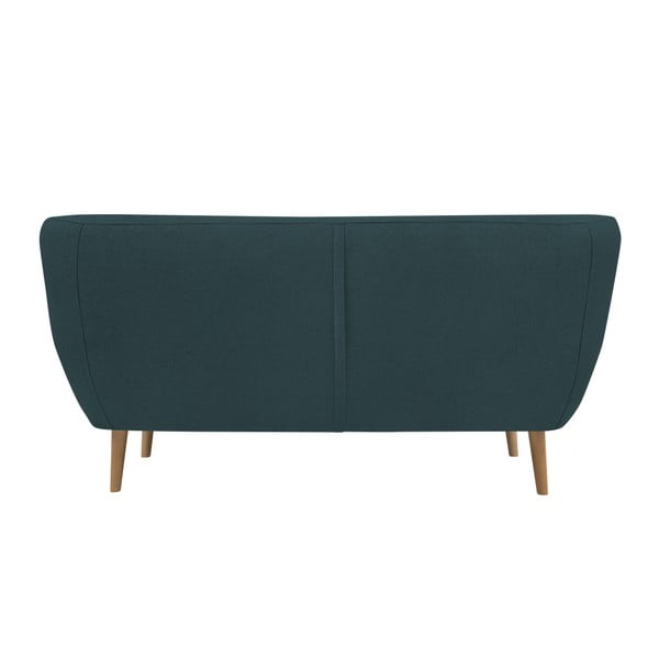 Tamsiai mėlyna dvivietė sofa su šviesiomis kojomis Mazzini Sofas Sicile-image-1
