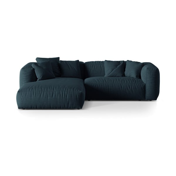 Modulinė kampinė sofa tamsiai mėlynos spalvos (su kairiuoju kampu) Martina – Micadoni Home
