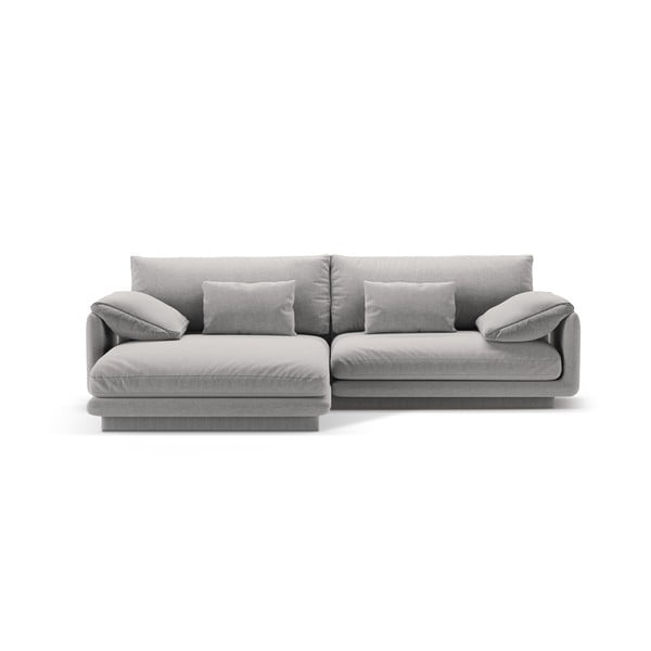 Kampinė sofa šviesiai pilkos spalvos (su kairiuoju kampu) Torino – Micadoni Home