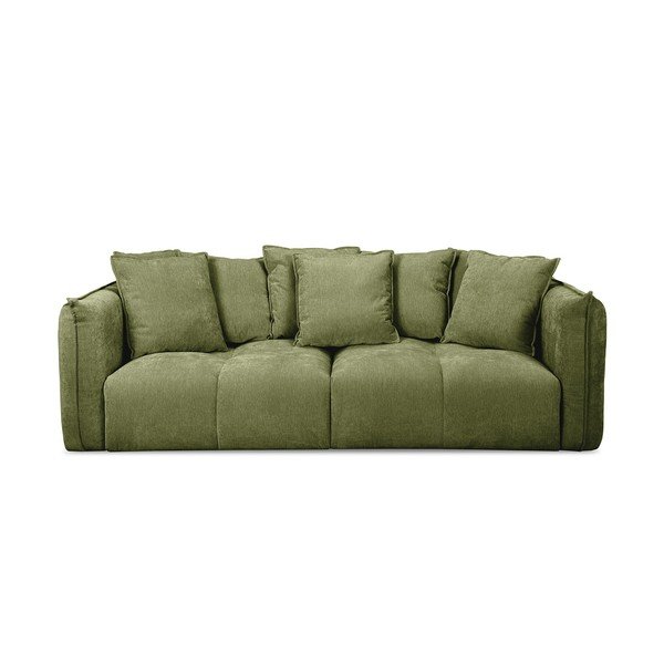 Žalios spalvos sofa iš šenilinio audinio Harlem – Bobochic Paris