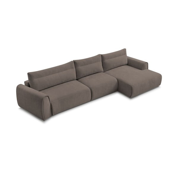 Kampinė sofa rudos spalvos Aden – Bobochic Paris-image-4