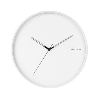 Baltas sieninis laikrodis "Karlsson Hue", ø 40 cm