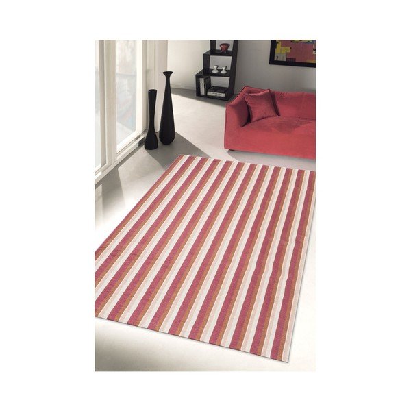 Raudona ir oranžinė kiliminė danga Floorita City Loft Stripes, 80 x 130 cm-image-4