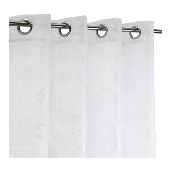 Baltos spalvos/sidabrinės spalvos permatoma užuolaida 140x260 cm Bonsái – Casa Selección-image-2