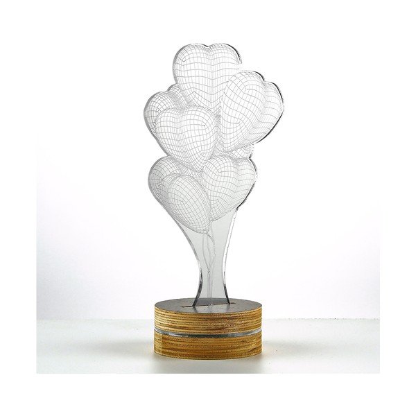 3D stalinis šviestuvas "Heart Ballons-image-1