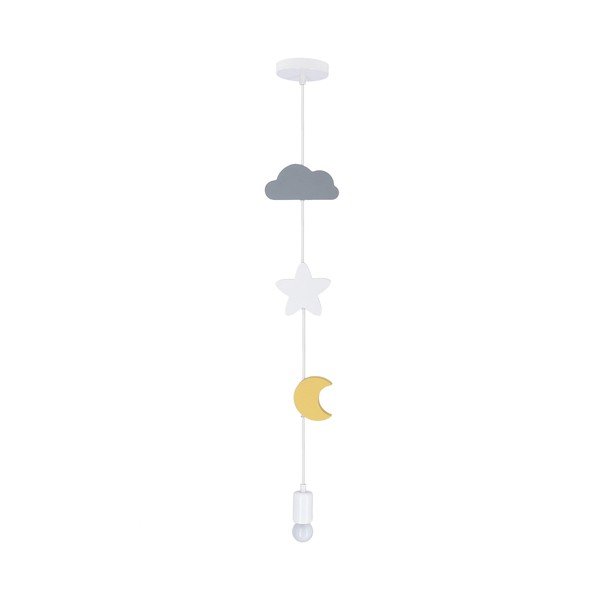 Kabantis šviestuvas geltonos spalvos/šviesiai mėlynos spalvos su tekstiliniu gaubtu Single – Candellux Lighting