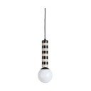 Juodos spalvos/taupe spalvos iš metalo kabantis šviestuvas ø 12 cm Rayado – Leitmotiv