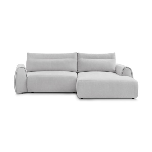 Kampinė sofa šviesiai pilkos spalvos Aden – Bobochic Paris