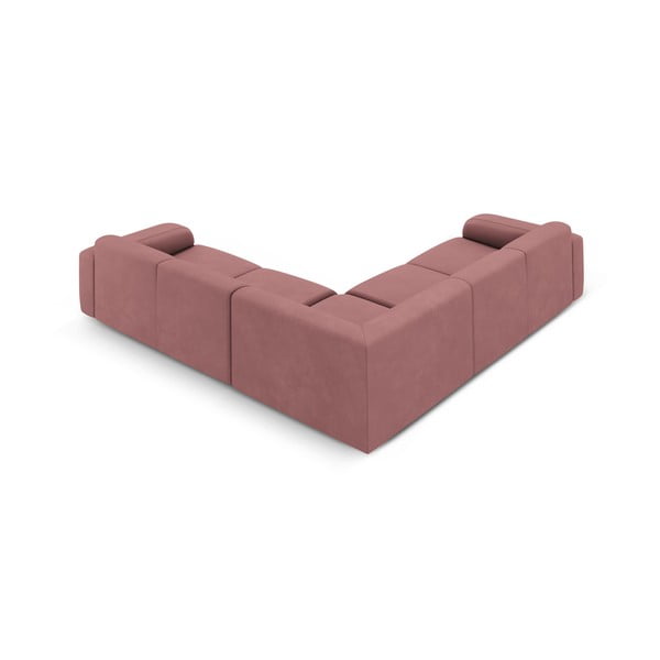 Kampinė sofa rožinės spalvos (kintama/„L“ formos) Molino – Micadoni Home-image-2
