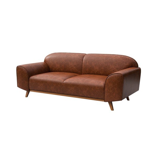 Sofa rudos spalvos iš odos 193 cm Nesbo – MESONICA-image-2