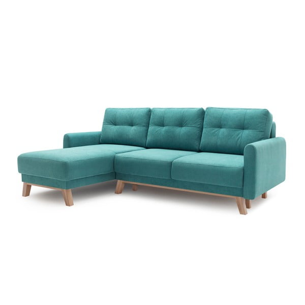 Turkio spalvos sofa-lova Bobochic Paris Balio, kairysis kampas-image-3