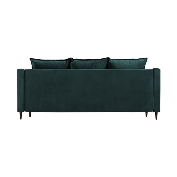 Mėlynai žalia aksominė sofa-lova su patalynės dėže Mazzini Sofas Freesia, 215 cm-image-3