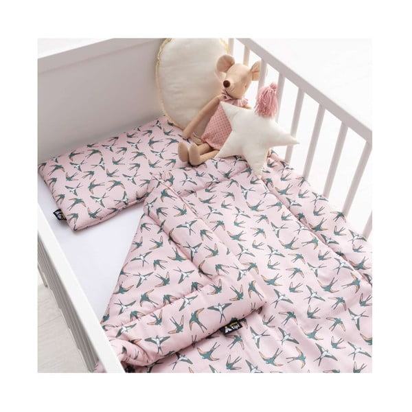 Rožinis lovelės komplektas Sweet Dreams - Yellow Tipi-image-3