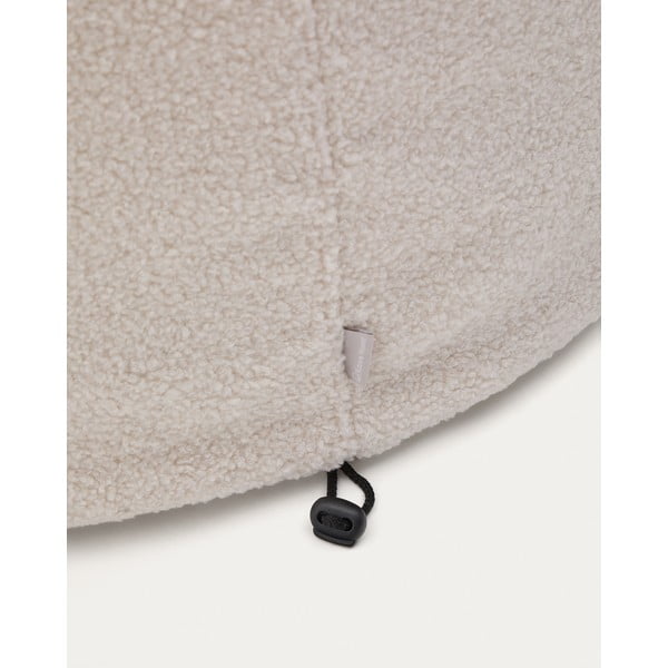 Kreminės spalvos iš boucle pufas Kaeli – Kave Home-image-3