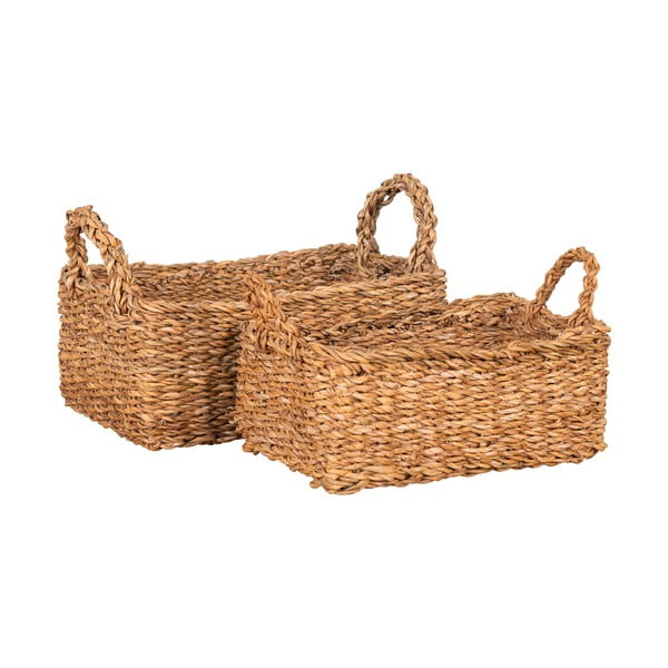 Iš jūržolės krepšiai 2 vnt. 32x23x13 cm Morella – House Nordic