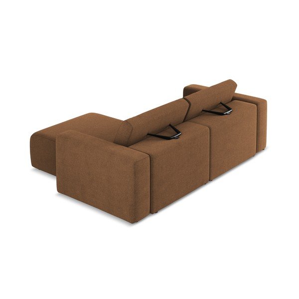 Oranžinės spalvos kampinė sofa (su dešiniuoju kampu) Kalea – Makamii-image-4
