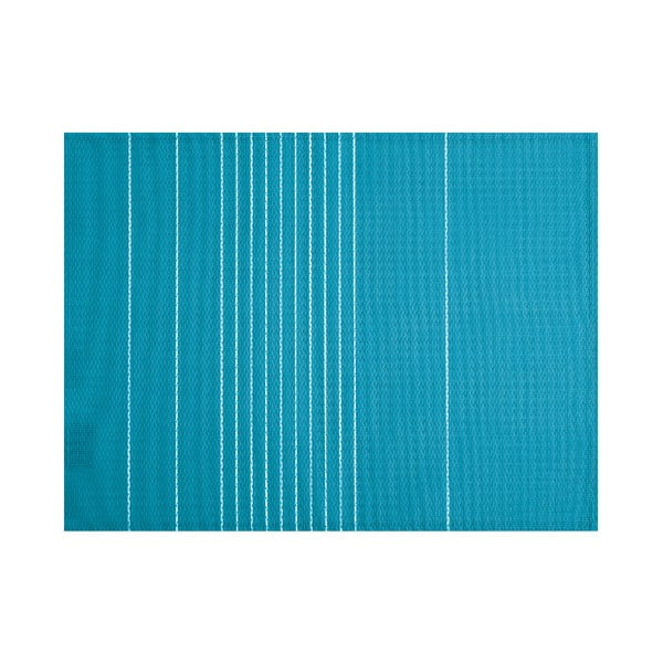 Turkio mėlynos spalvos "Tiseco Home Studio Stripe" kilimėlis, 45 x 33 cm