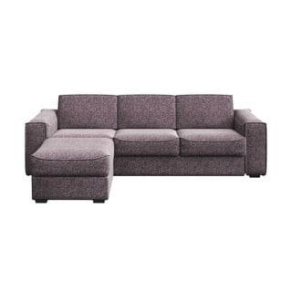 Pilkai ruda kampinė sofa-lova Mesonica Munro, kairysis kampas, 308 cm