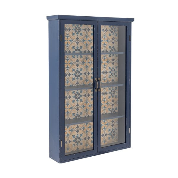 Iš kėnio masyvo vitrina mėlynos spalvos 81x122x22 cm Hazem – Bloomingville-image-2