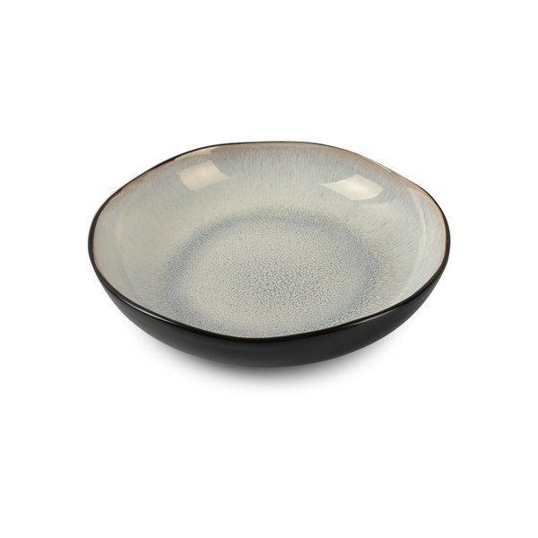 Juodos spalvos/smėlio spalvos sriubos iš akmens masės lėkštė ø 22,5 cm Lunar – Salt&Pepper-image-2