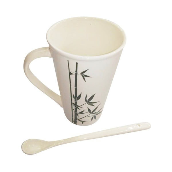 Porcelianinis puodelis su šaukštu Bambum Cop