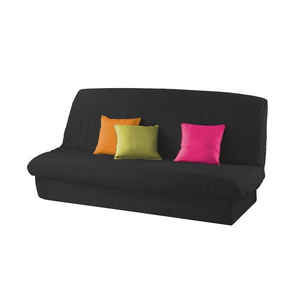 3 sėdimos vietos įtempiamas sofai baldų apmušalas juodos spalvos Essentiel – douceur d'intérieur