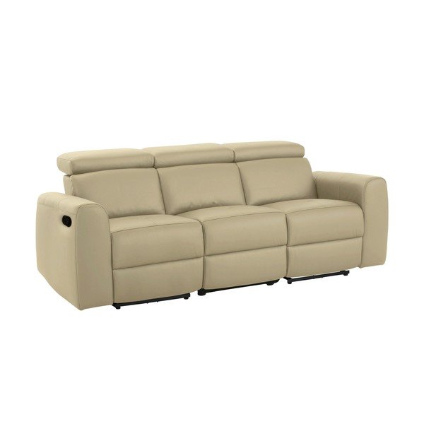 Iš dirbtinės odos sofa baltos spalvos 216 cm Capena – Støraa