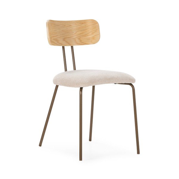 Smėlio spalvos/natūralios spalvos iš audinio valgomojo kėdė Olimpia – MOME