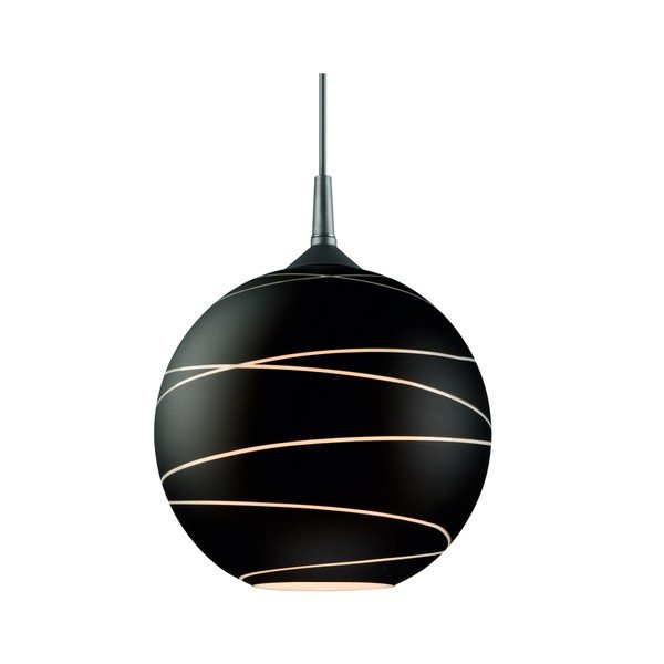 Juodas apvalus pakabinamas šviestuvas LAMKUR Lines-image-2