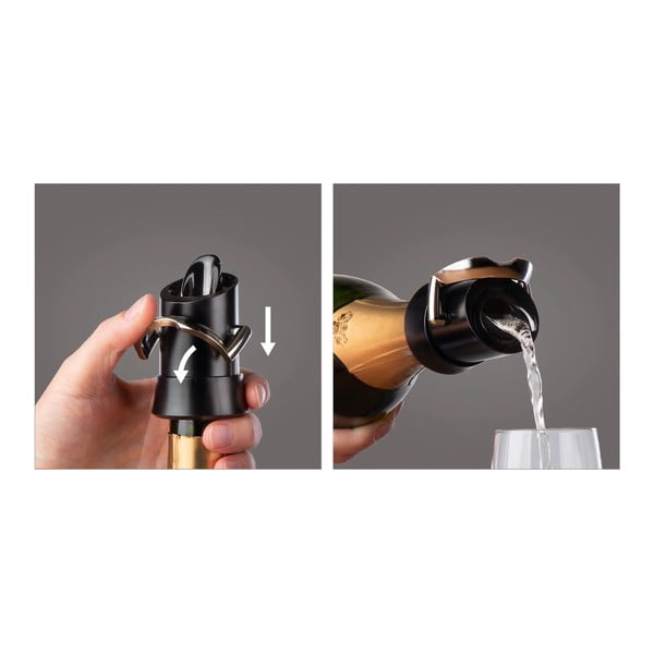 Iš nerūdijančio plieno šampano kamštis – VacuVin-image-3