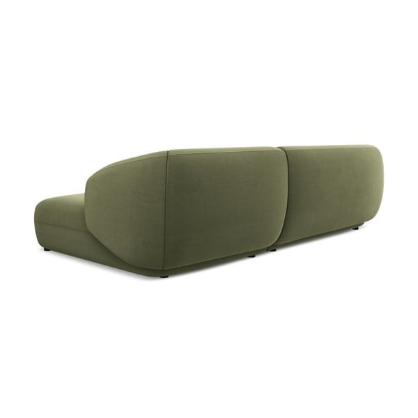 Žalios spalvos iš velveto kampinė sofa (su dešiniuoju kampu) Moana – Makamii-image-4