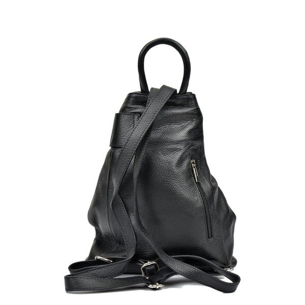 Juoda odinė kuprinė Anna Luchini Makna-image-4