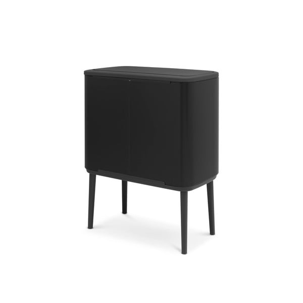 Iš plieno šiukšliadėžė matinės juodos spalvos rūšiavimui/galima atidaryti palietus 34 l Bo Touch Bin – Brabantia-image-4
