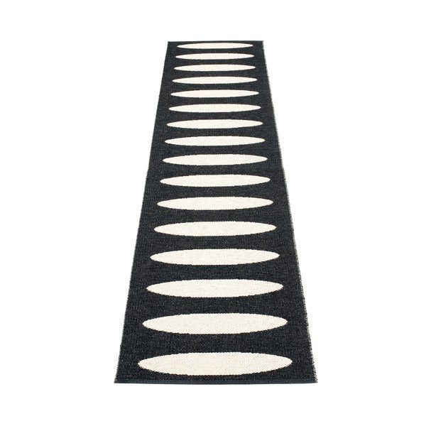 Juodos spalvos lauko kilimas 70x300 cm Ella Black – Pappelina