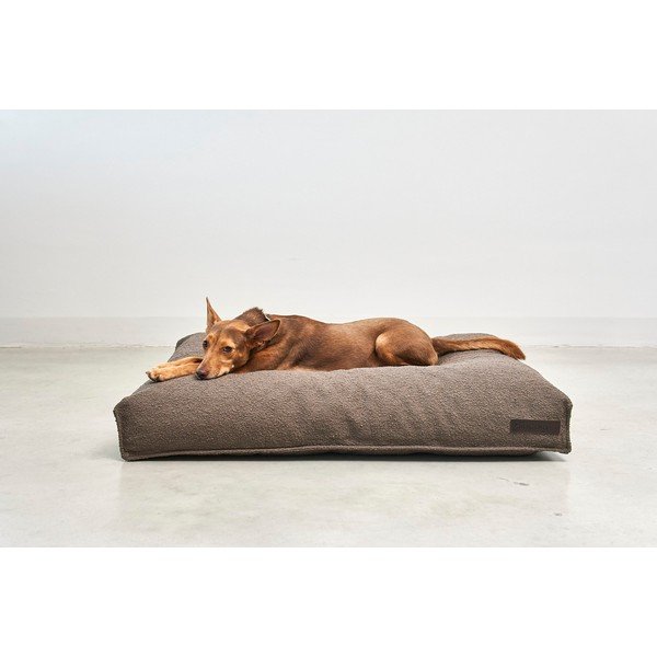 Rudos spalvos iš boucle čiužinys šuniui 100x75 cm Mondo Chocolate M – MiaCara-image-1