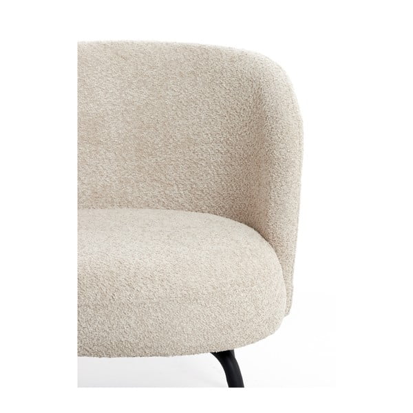 Krėslas kreminės spalvos iš boucle Dieyda – Light & Living-image-1