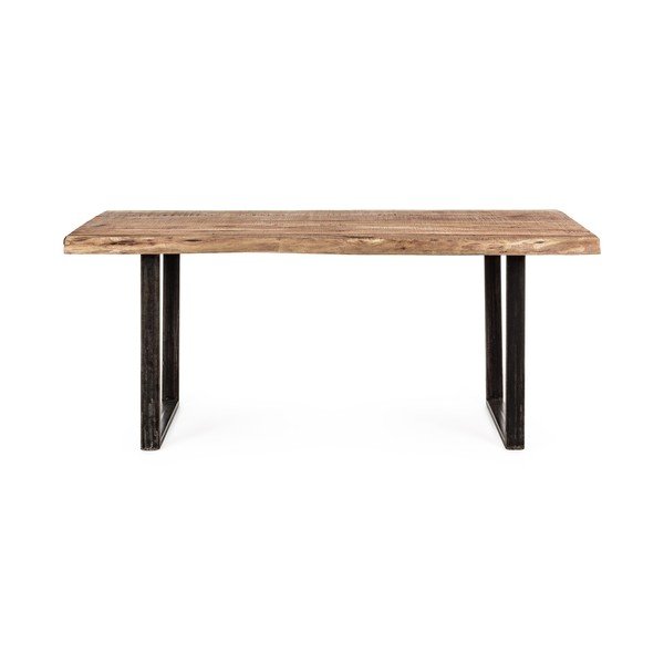 Valgomojo stalas su akacijos stalviršiu 90x180 cm Elmer – Bizzotto-image-3