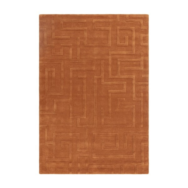 Kilimas iš vilnos raudonos plytų spalvos 120x170 cm Maze – Asiatic Carpets