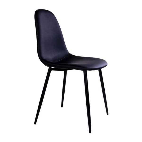 2 juodų kėdžių su juodomis kojomis komplektas House Nordic Stockholm-image-3